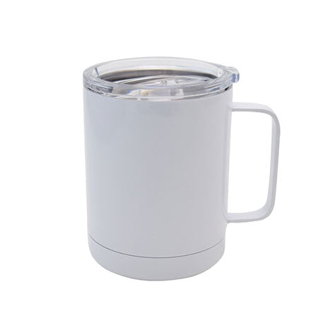 10oz Stainless Steel Coffee Cup (White)