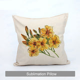 Sublimation Laser cotton and linen pillowcase DIY customized logo printing blank sofa cushion car pillow without core