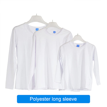 Long sleeve sublimation t-shirt thermal transfer blank polyester