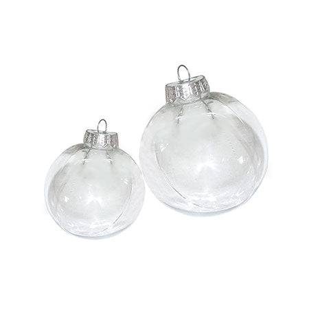 Christmas Tress Decorations Ball 6cm-10cm Transparent Open Plastic Clear Bauble Ornament Gift Present Box Decoration