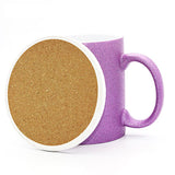 Dye Sublimatoin Coaster Blank Ceramic Coaster With Cork Back Side Absorbent Coaster For Logo Printed