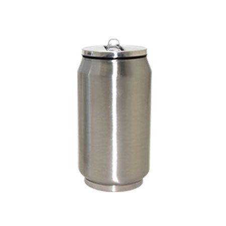 12oz Stainless Steel Coke Can with Straw(White&Silver)