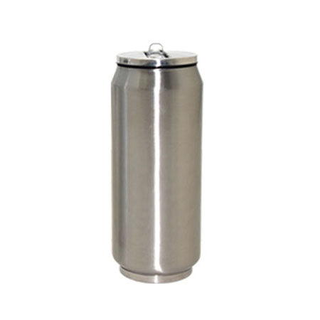 17oz Stainless Steel Coke Can with Straw(White&Silver)
