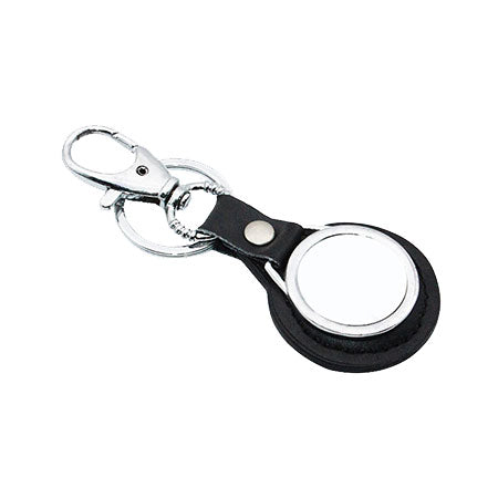 Maikesub High Quality Metal Keychain Printing Custom Logo Sublimation Metal Leather Key Ring